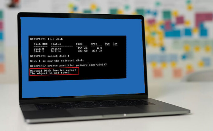 Virtual Disk Service Error