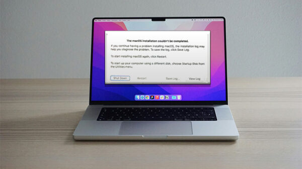 the macOS installation couldn't be completed