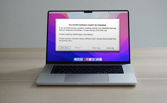 the macOS installation couldn't be completed