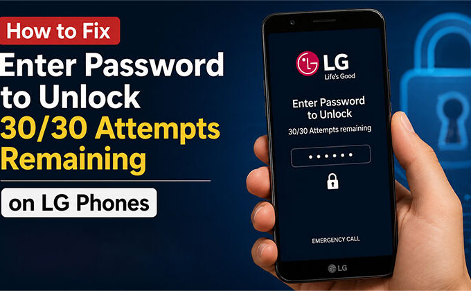Enter Password To Unlock 30/30 Attempts Remaining