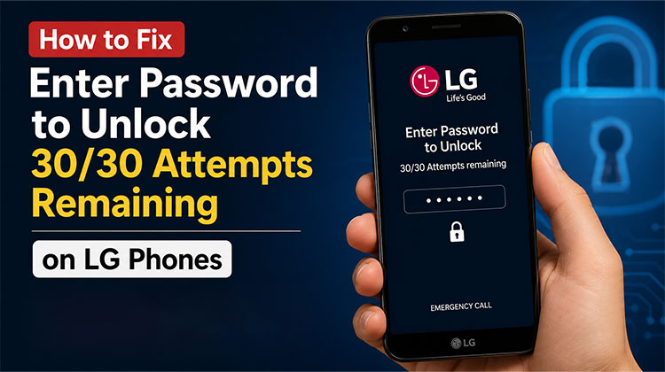 Enter Password To Unlock 30/30 Attempts Remaining